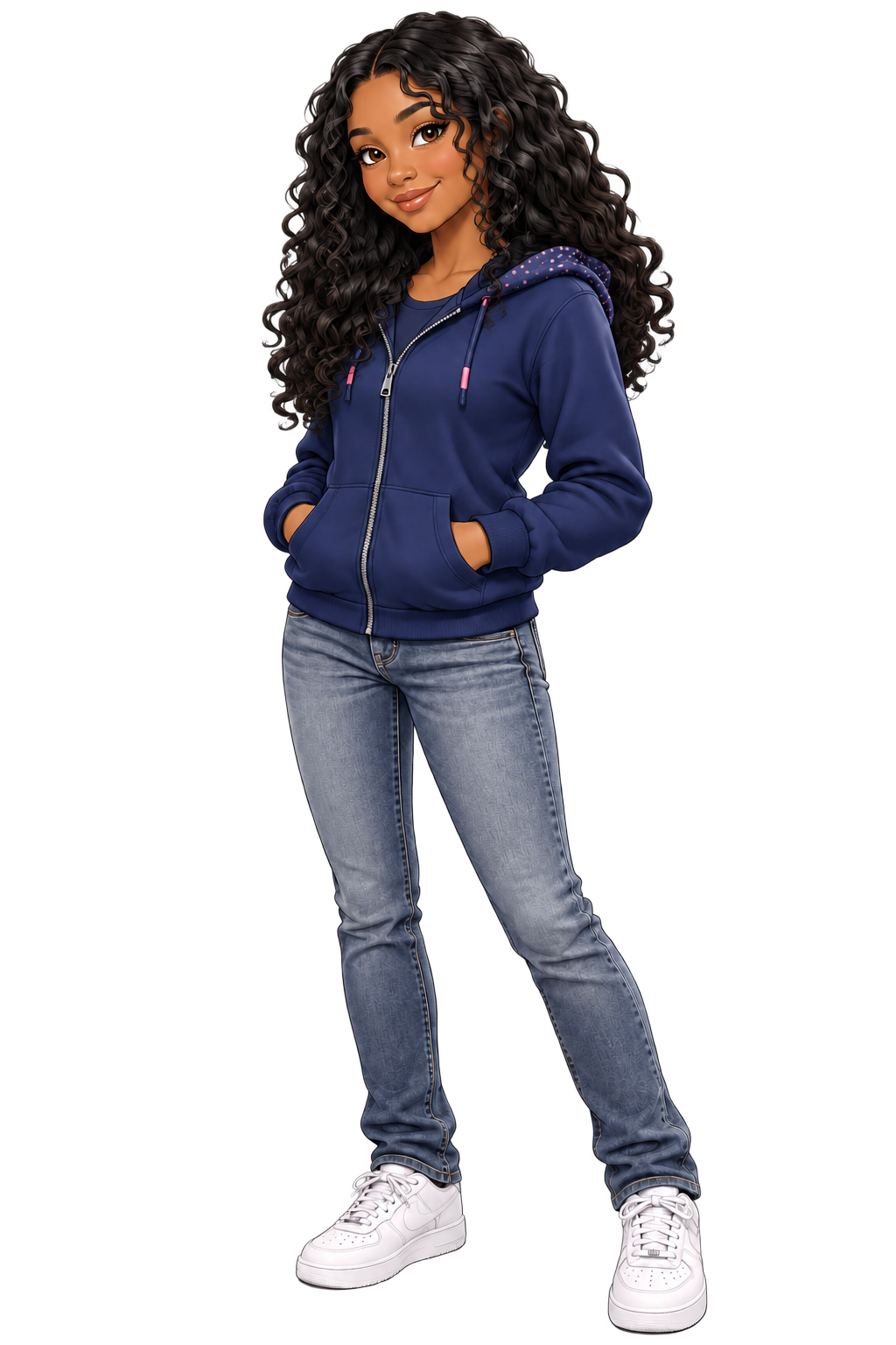 Cartoon Lexi ready for a teen life-skills challenge